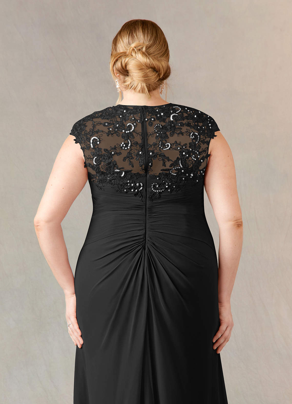black dress queen I.H.F Black Queen ANNE NECKLINE AND DRAPED WAIST VELVET GOWN