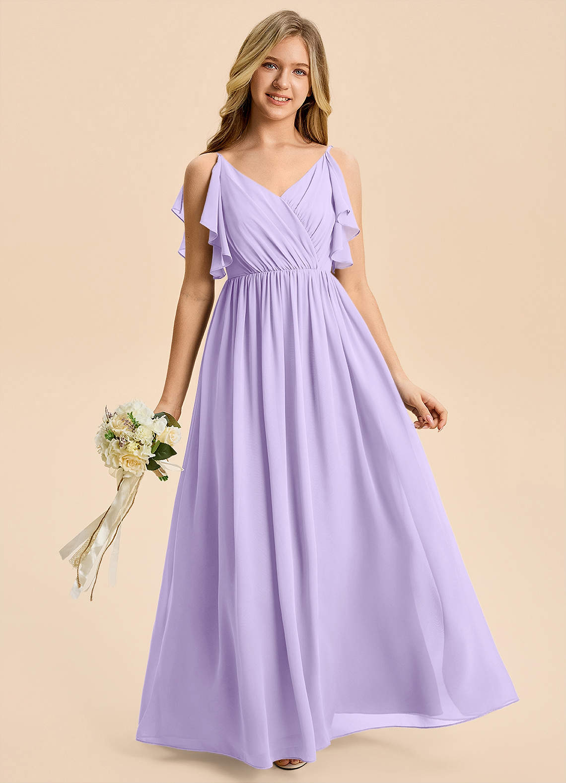 junior purple formal dresses Azazie Jessy Ready to Ship Bridesmaid Dress in Lilac Formal Wedding Guest Dresses-3D