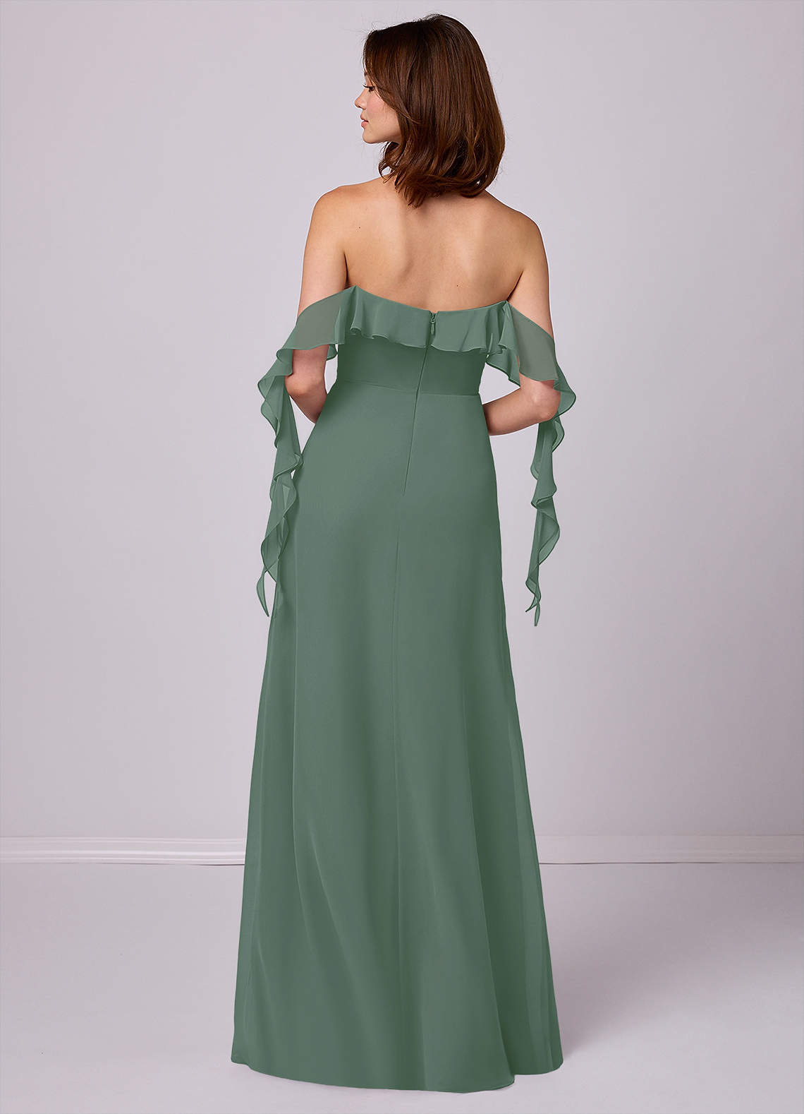 Barbie ♥ Azazie Bridesmaid Dresses A-Line Off the Shoulder Chiffon Floor-Length Dress image5