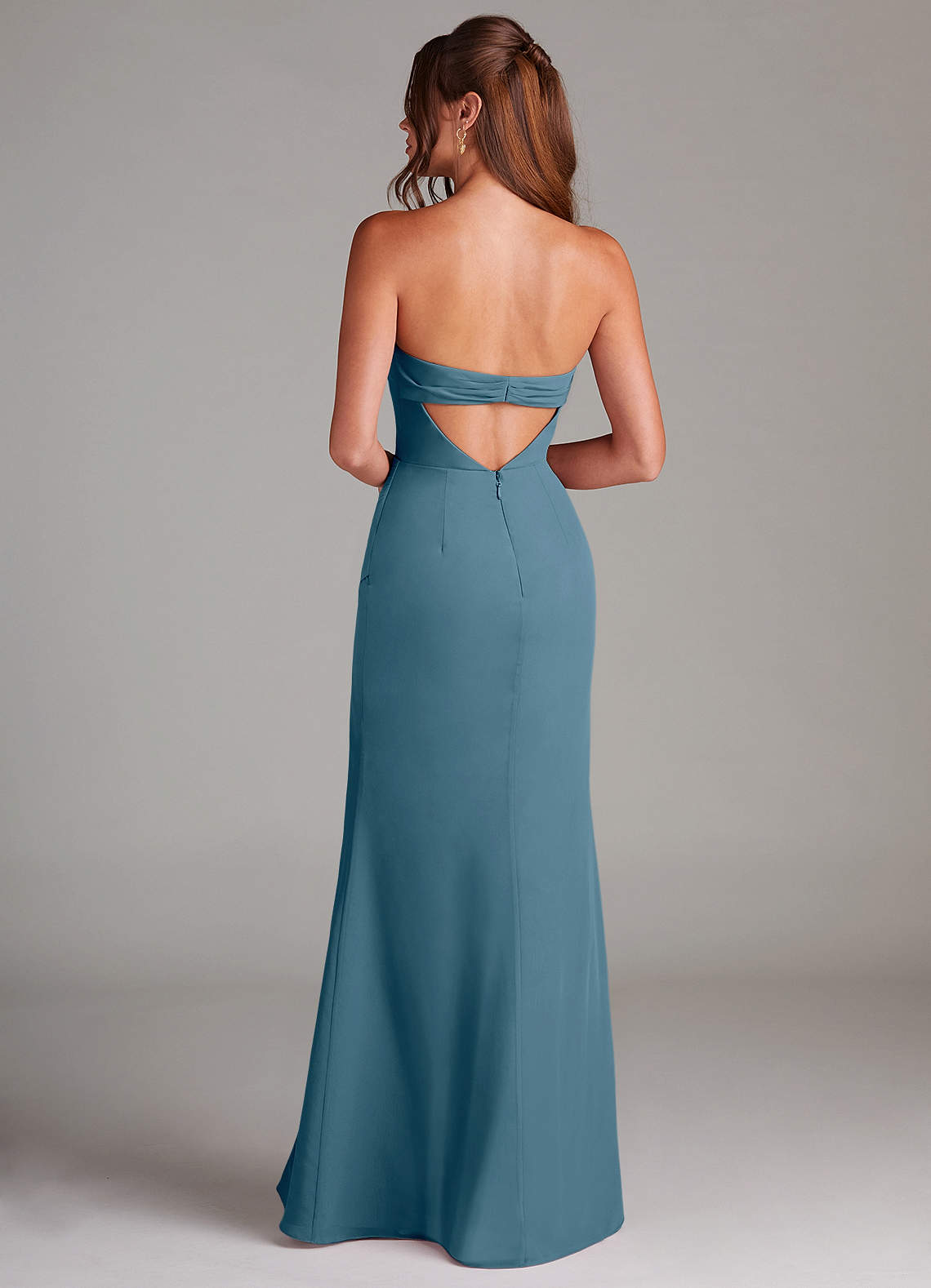 Azazie Leonis Bridesmaid Dresses Bermuda Sheath Strapless Chiffon Convertible Dress image4