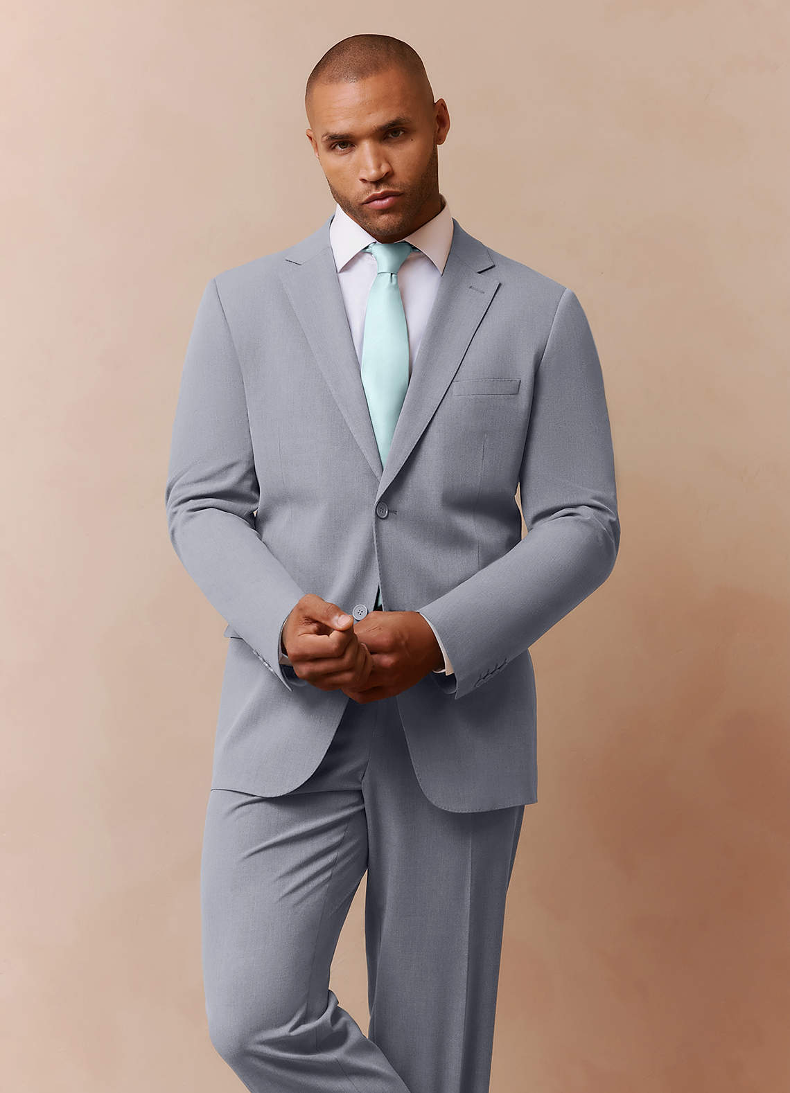 front Savile Gris Saco de traje de mezcla de lana