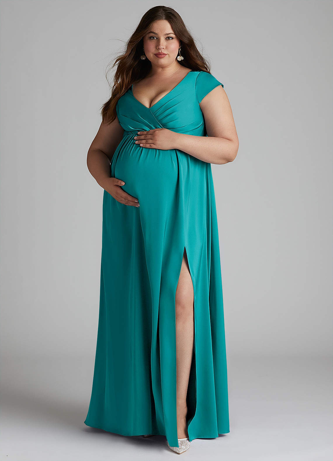 teal maternity bridesmaid dresses Jenny Yoo Bridesmaid Dress Addison Maternity Marigold