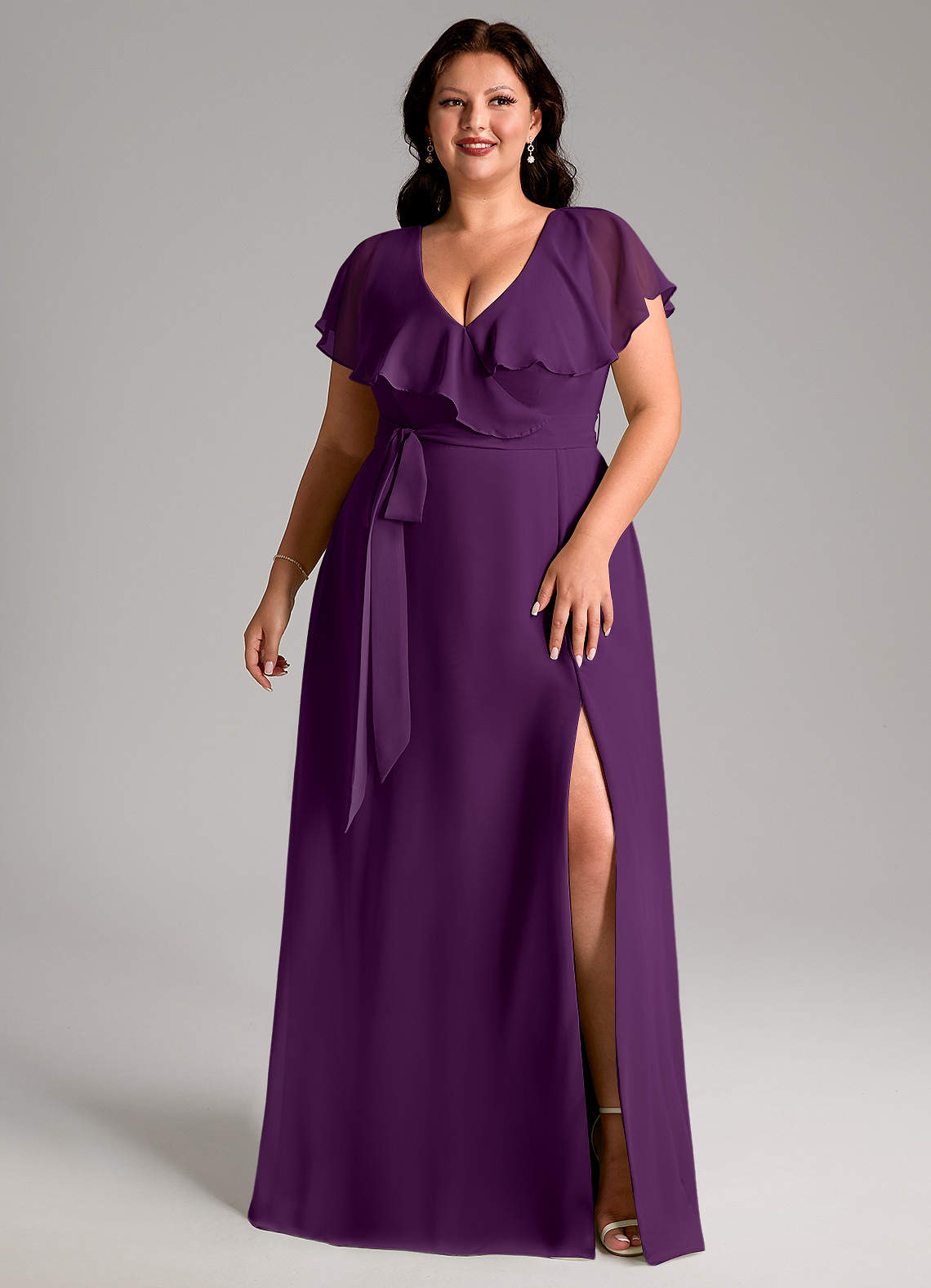 raisin bridesmaid dresses Azazie Lainey Bonded crepe fabrication Strapless