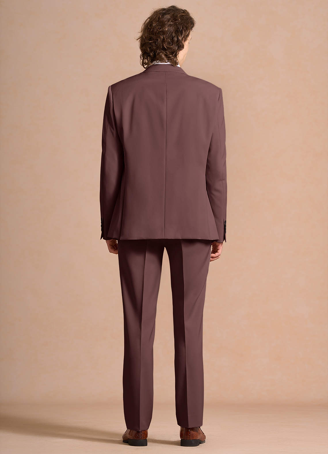 front James Espresso Structured Stretch Suit