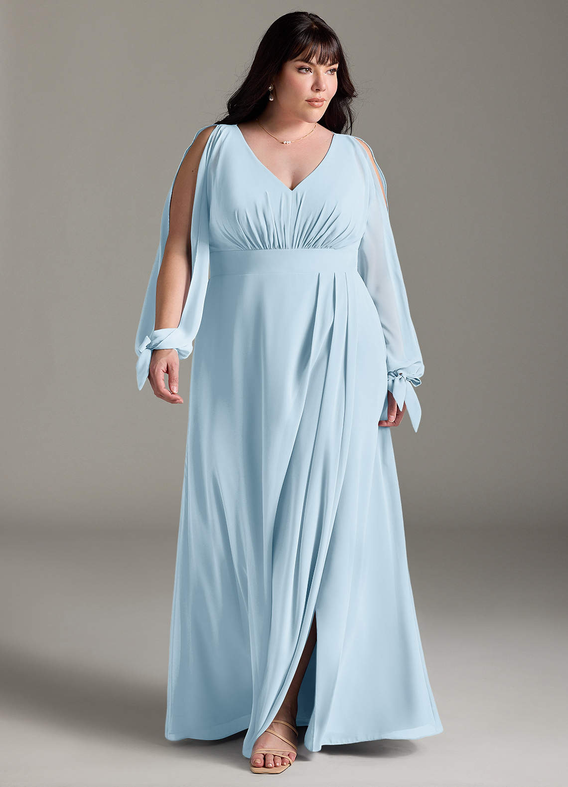 blue dress matilda Matilda Beaded Detail Gown