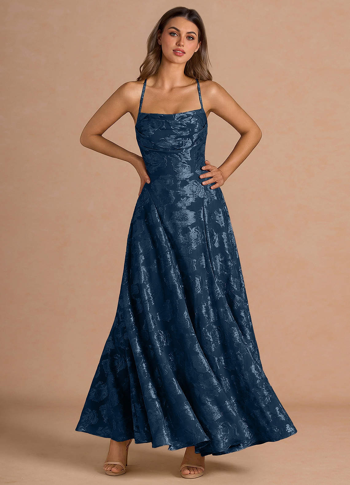 Cainee ケイニー　完売　Oversized MAXI Dress ネイビー Mavelle Navy Maxi Dress | Azazie