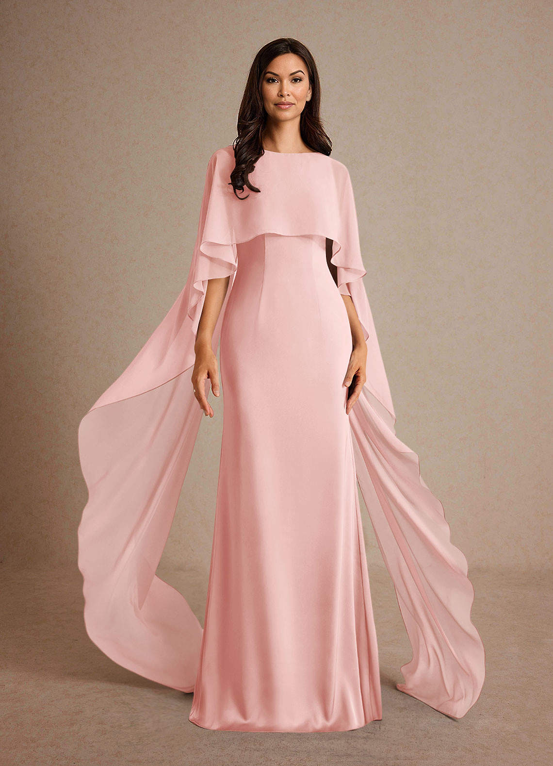 pink sheath dress formal Azazie Milfred