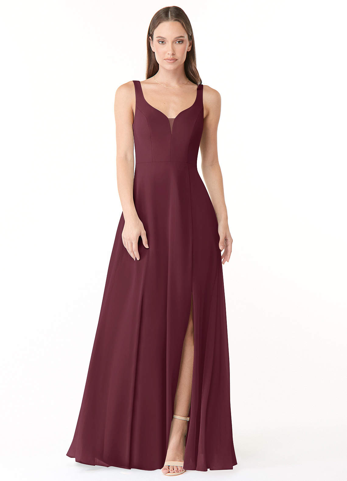 Azazie cabernet bridesmaid clearance dress