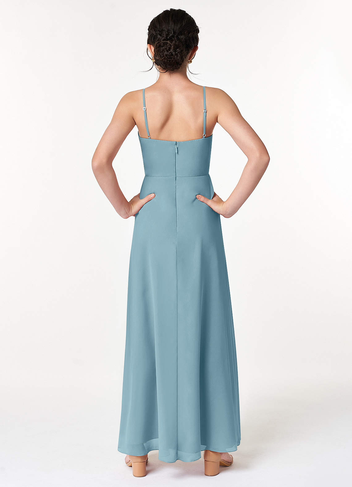Moody Blue Azazie Sienna Junior Junior Bridesmaid Dresses | Azazie