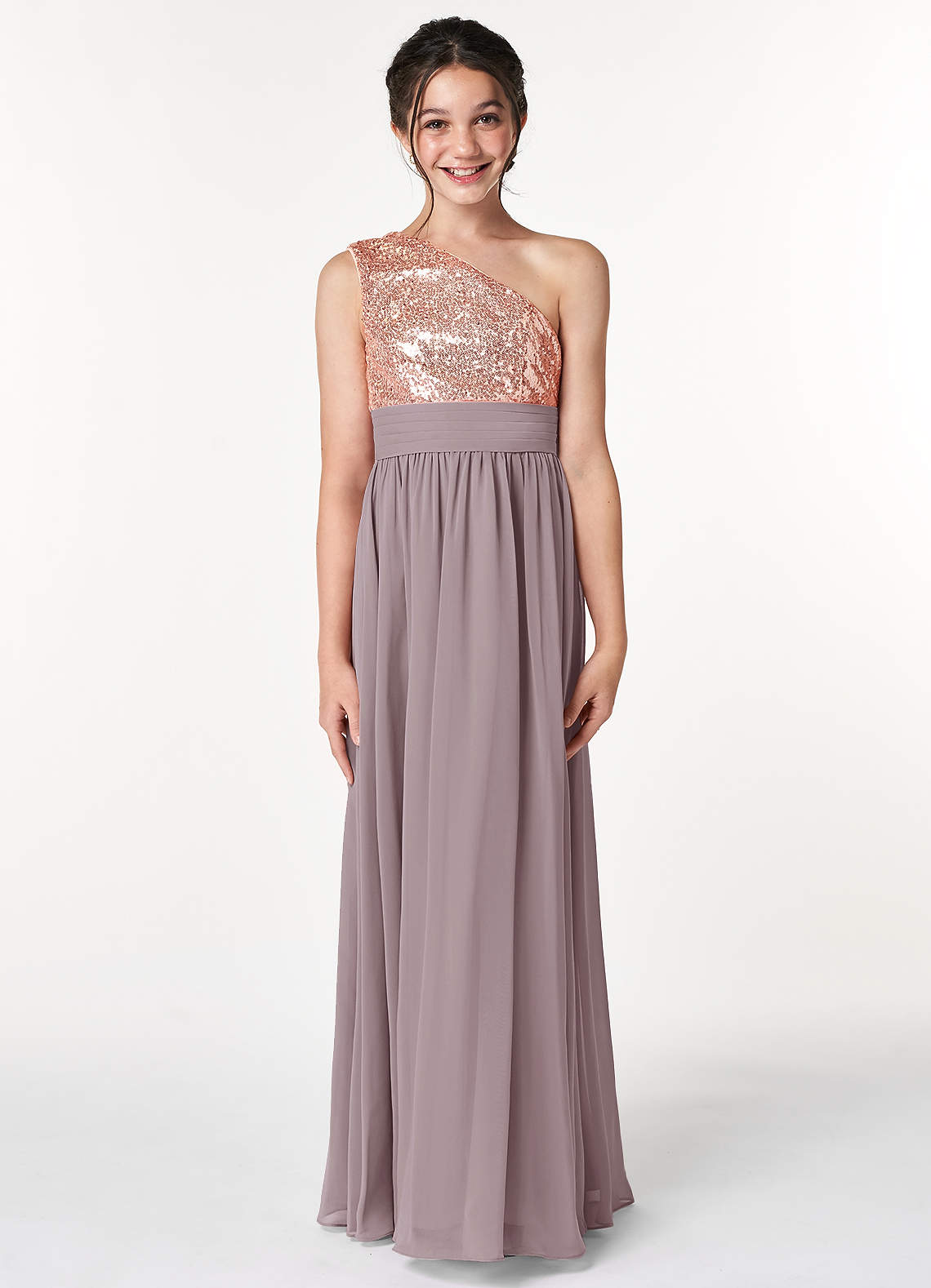 Dusk Azazie Sidney JBD Junior Bridesmaid Dresses | Azazie