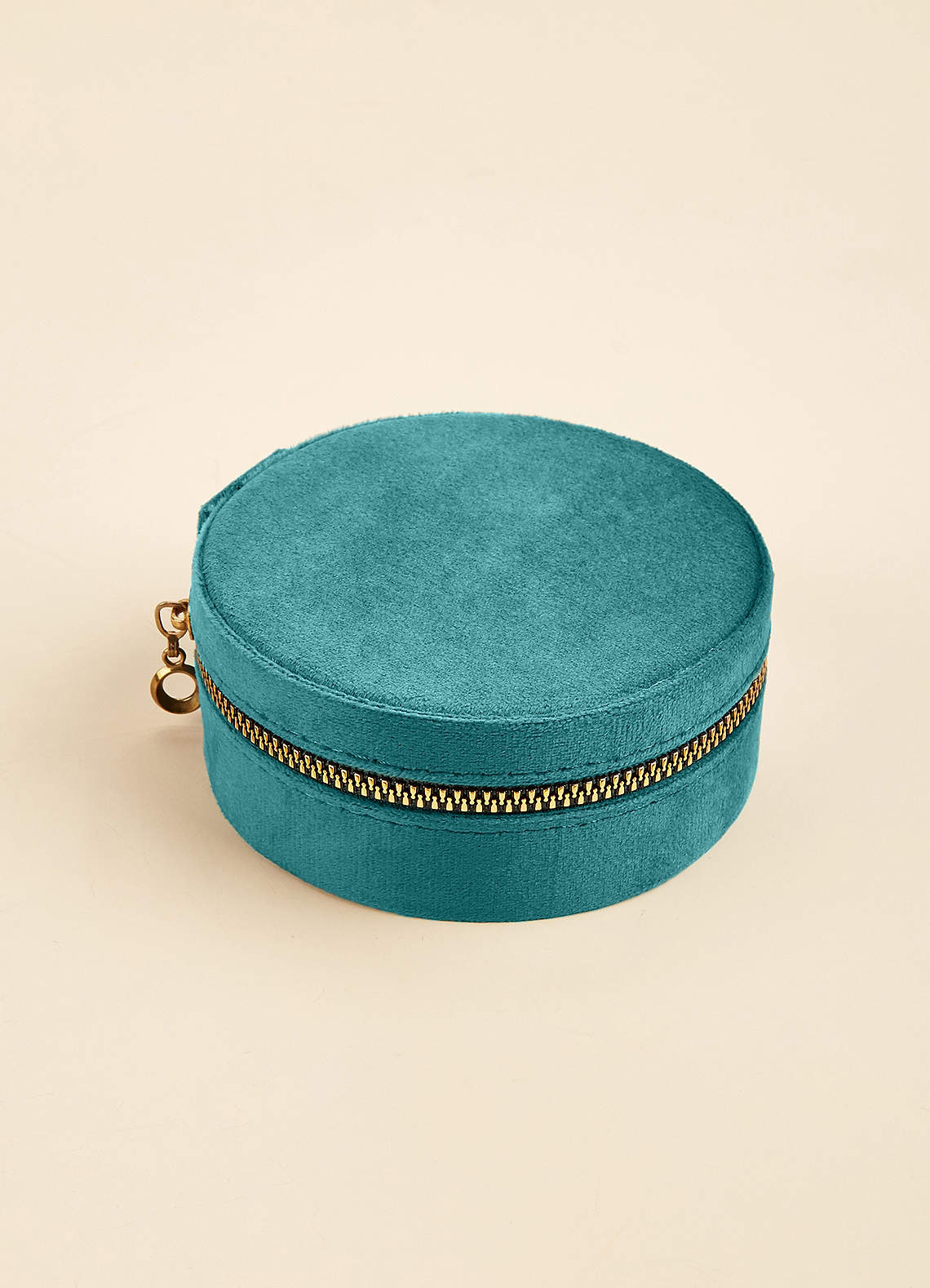 front Bridesmaid Velvet Round Jewelry Box