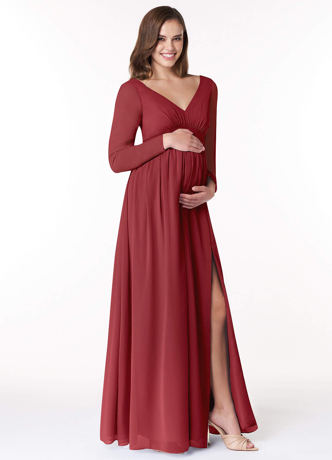 open lace back dress Momyknows Red Halter Neck Open Back Maternity Baby Shower Maxi Dress