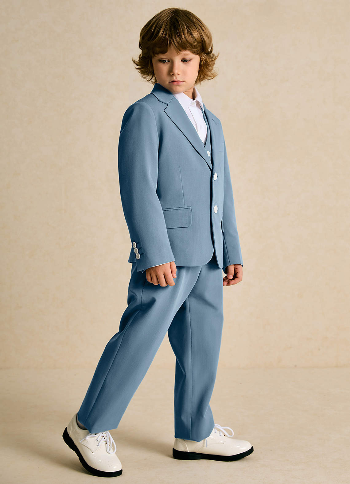 front Oliver Boys Light Blue 3-Piece Suit
