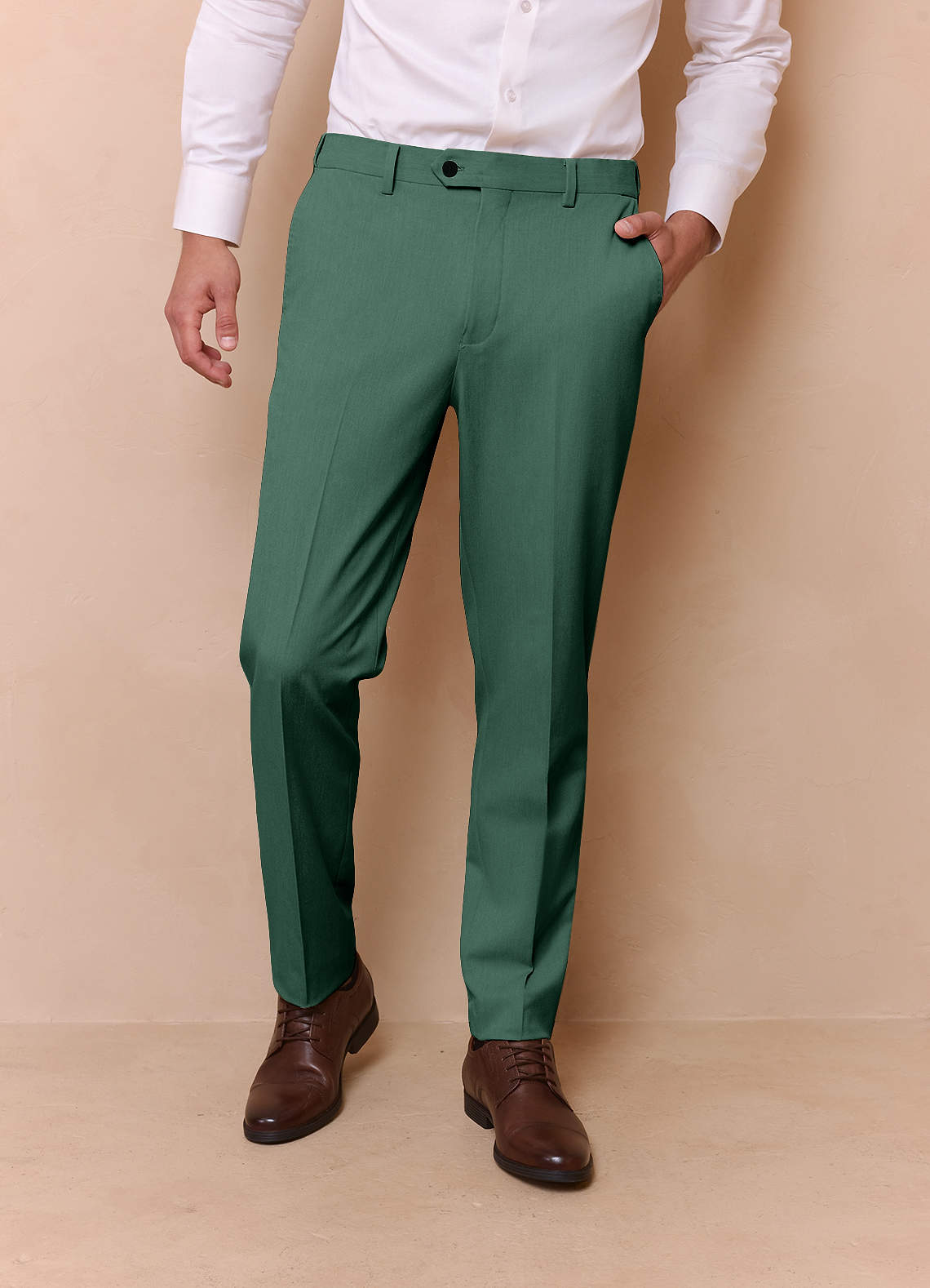 front James Eucalyptus Structured Stretch Dress Pants