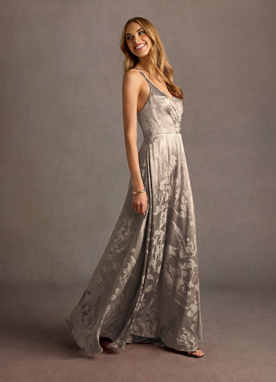 Gabrielle Platinum Open Back Maxi Dress image1