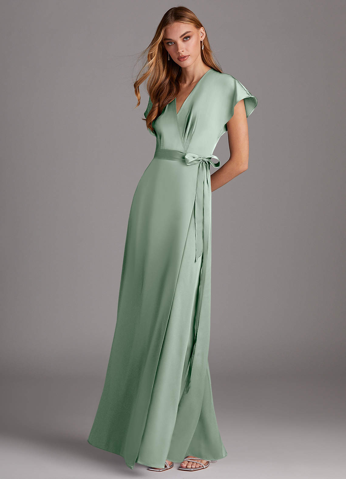 chinese dress ladies Wool Wrap-Top Dress