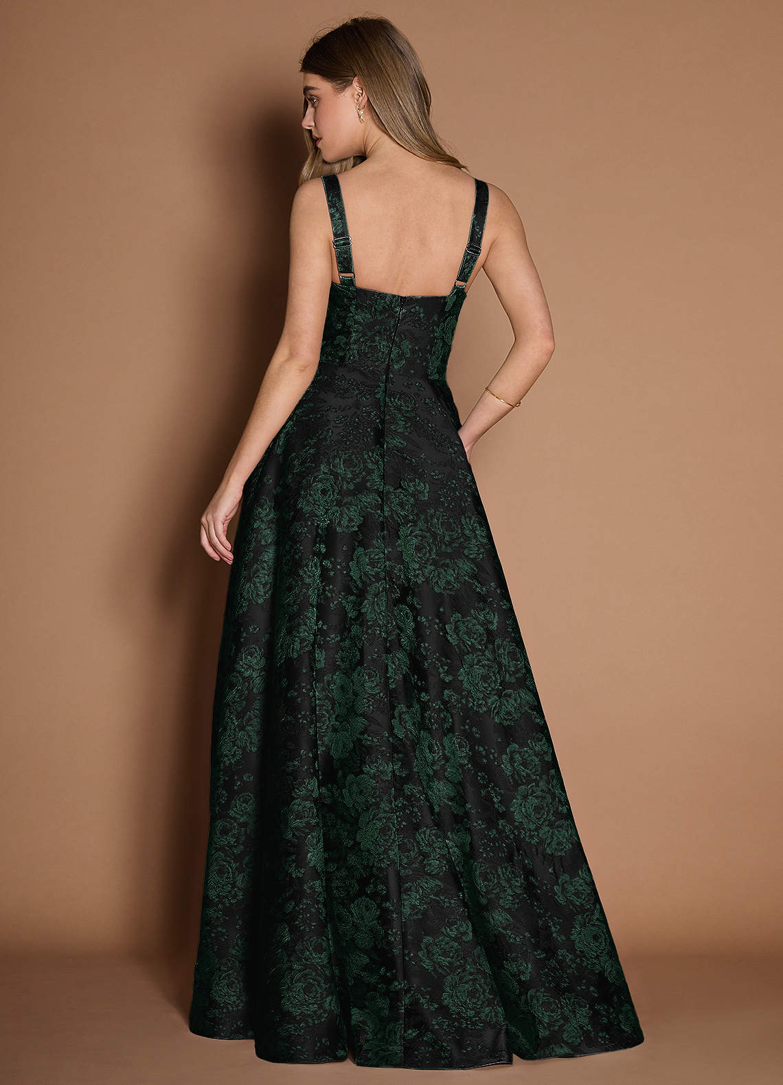 Azazie Plus Size Maxi Dresses Ball Gowns Wedding Guest Formal Black Tie Dresses Square Emerald Black