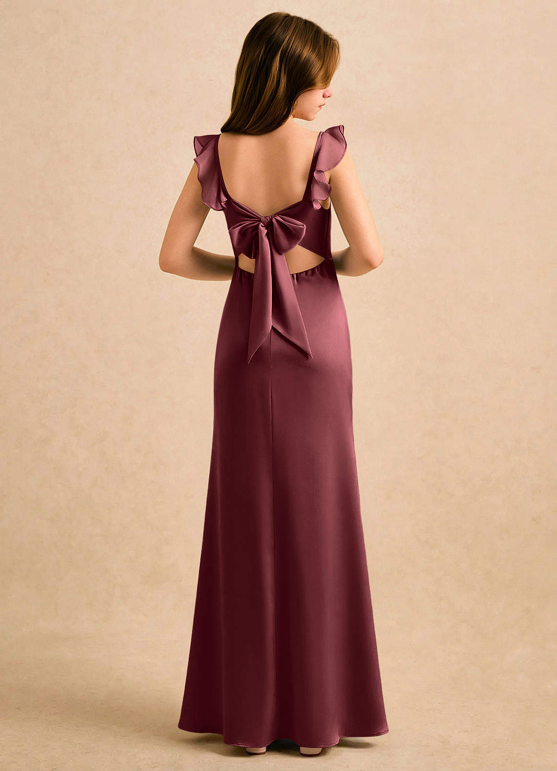 casual knee length dresses for women Embellishment_Bow main image 1