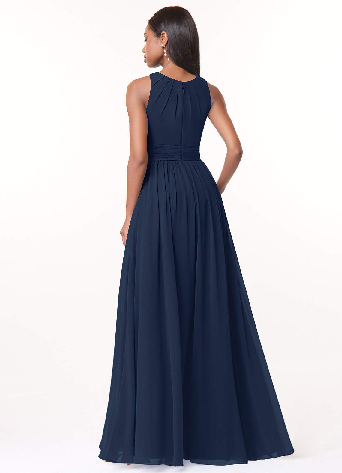 Azazie Harper Dark Navy Chiffon Bridesmaid Dresses | Azazie