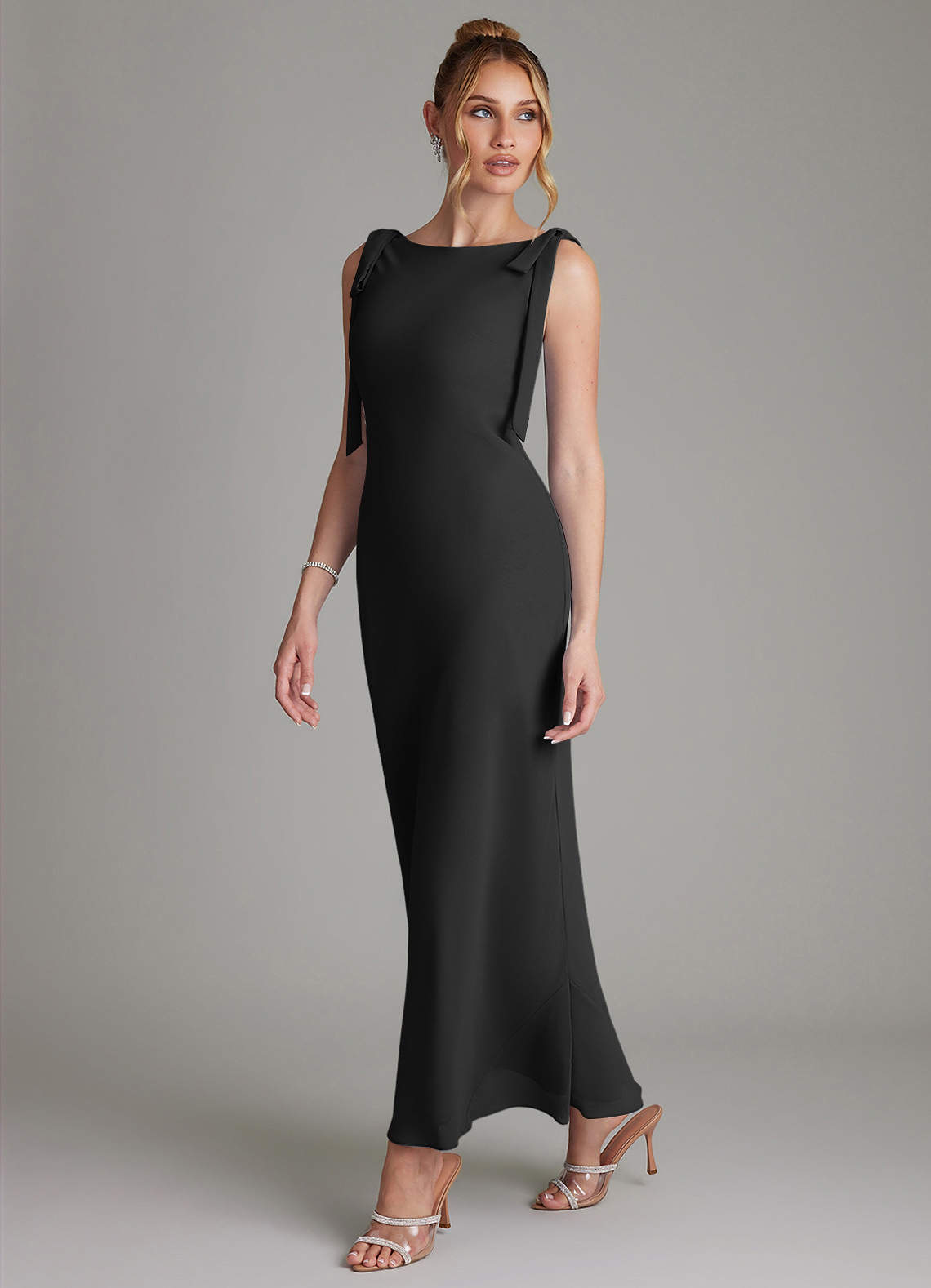 chiffon bow back dress Ombre Back-Bow Tiered Chiffon Maxi Dress for Resort Brunch & Lakeside Picnic