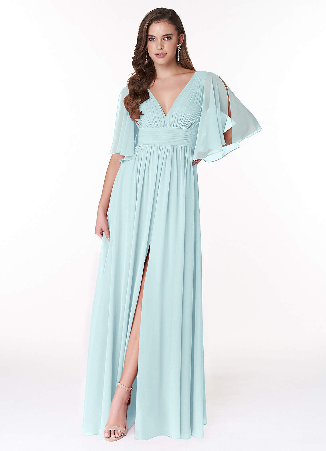 Azazie Temeka Sea Glass Chiffon Bridesmaid Dresses | Azazie Azazie Temeka Sea Glass Chiffon Bridesmaid Dresses | Azazie