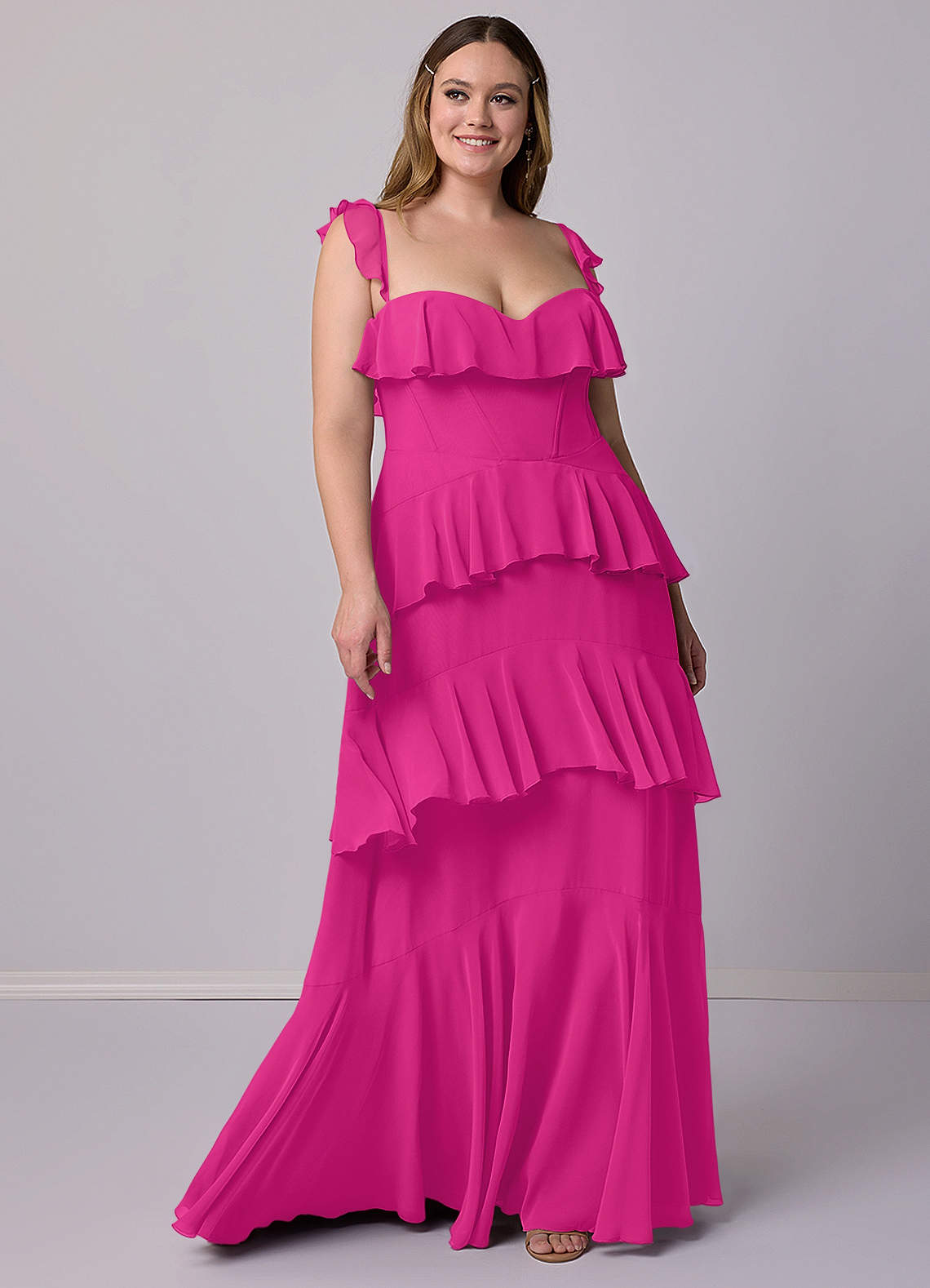Barbie ♥ Azazie Bridesmaid Dresses A-Line Sweetheart Neckline Chiffon Floor-Length Dress image5