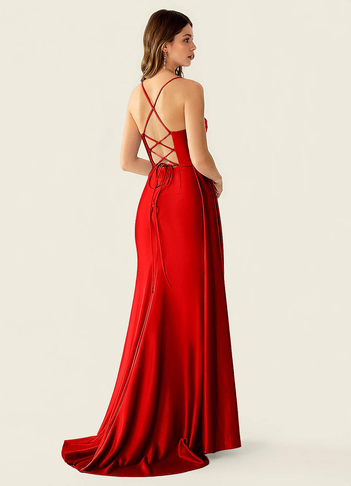 drape red dress Long Strapless Formal with Side sophistication and elegance Red Sequins Georgette Gown with