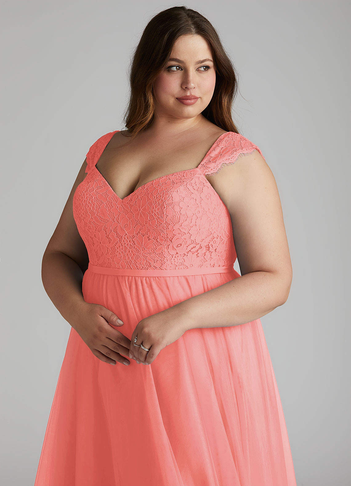 Azazie Luxi Coral Bridesmaid Dresses Azazie