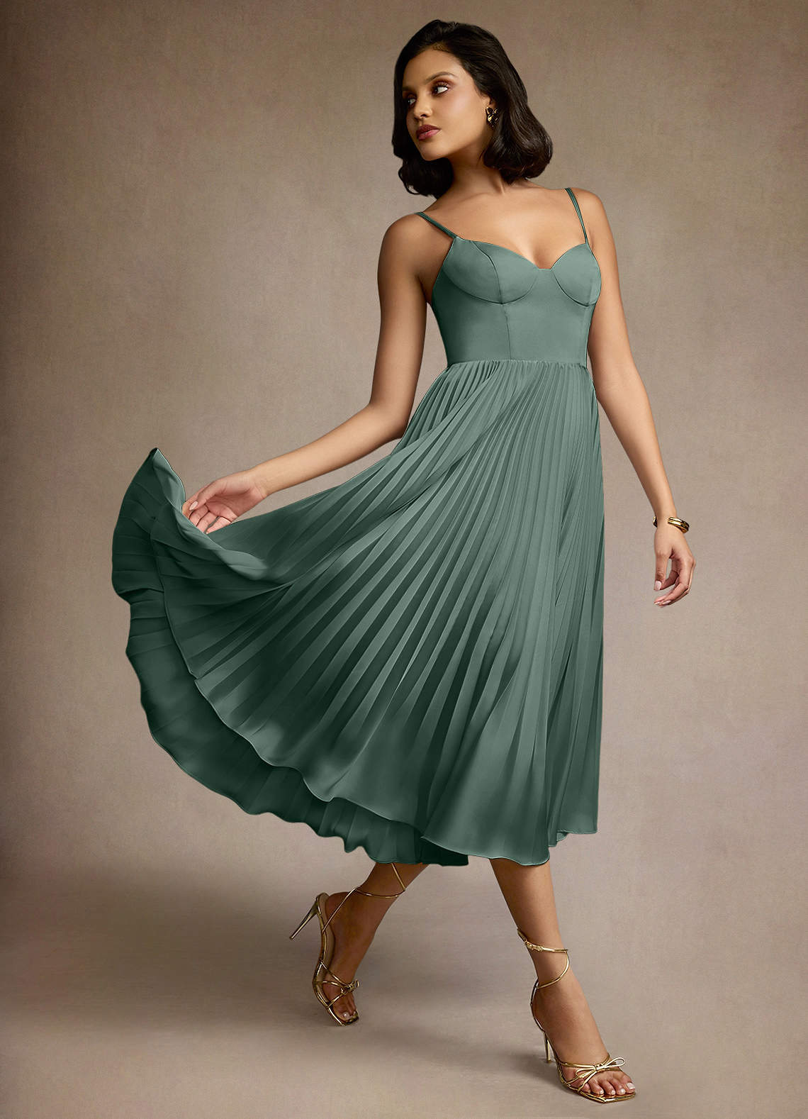 green emerald velvet dress Alanis Strapless Ruched Bodycon Midi Dress
