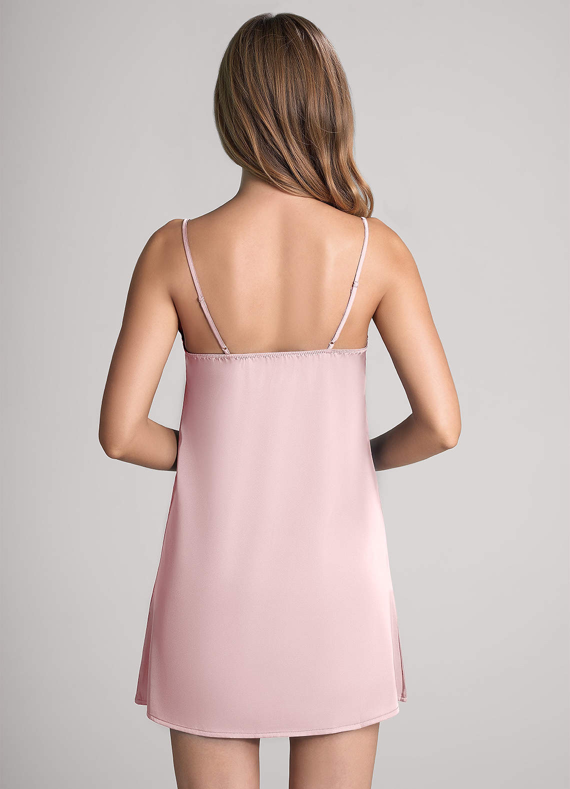 front Classic Satin Slip Dress