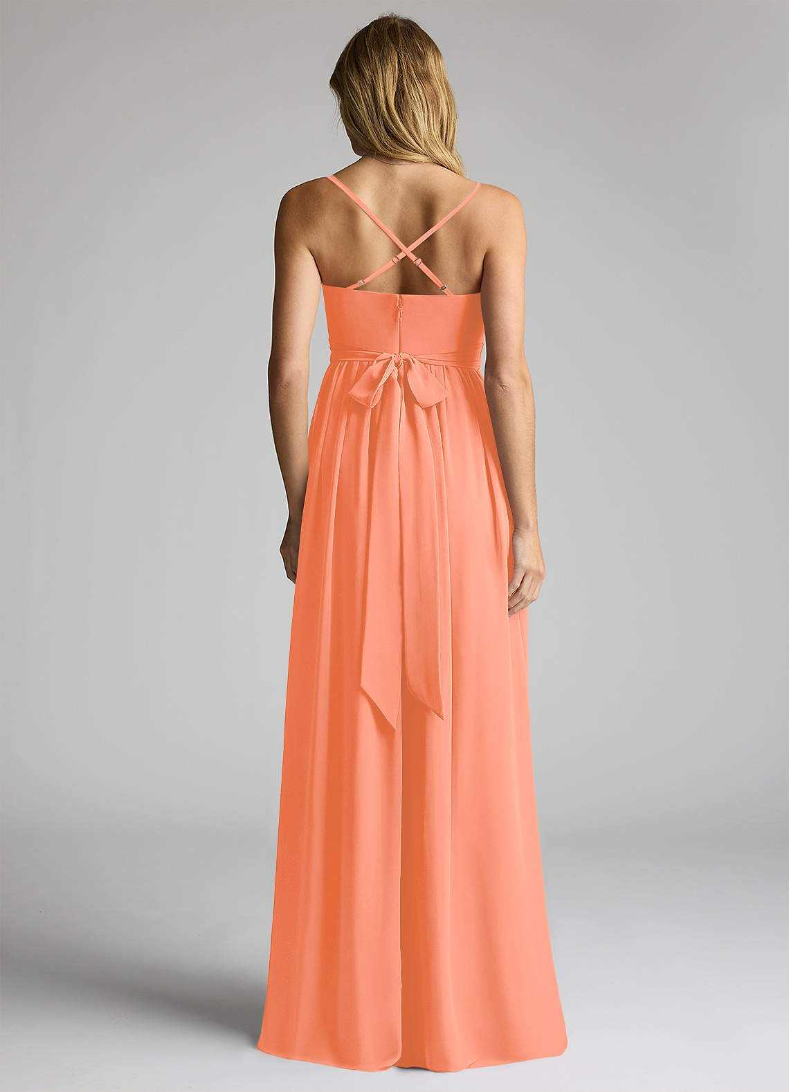 Azazie Llana Maternity Bridesmaid Dresses A-Line Chiffon Floor-Length Dress image3