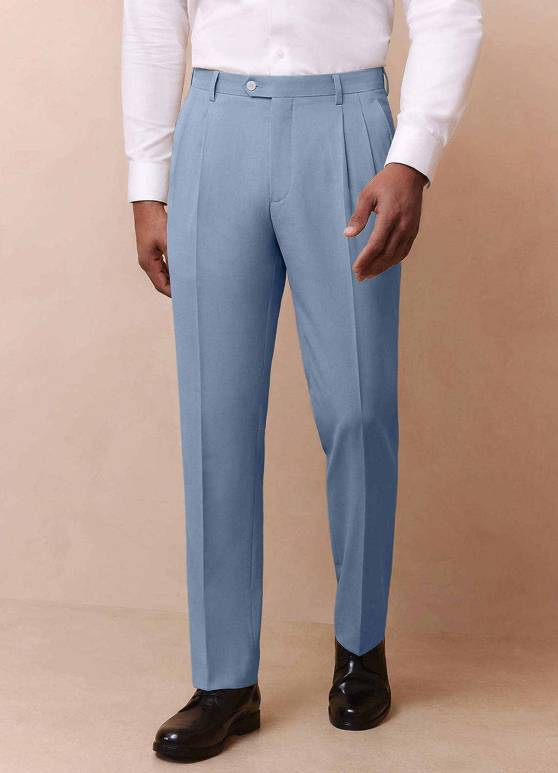front Owen Dusty Blue Lightweight Tailored Dress Pants