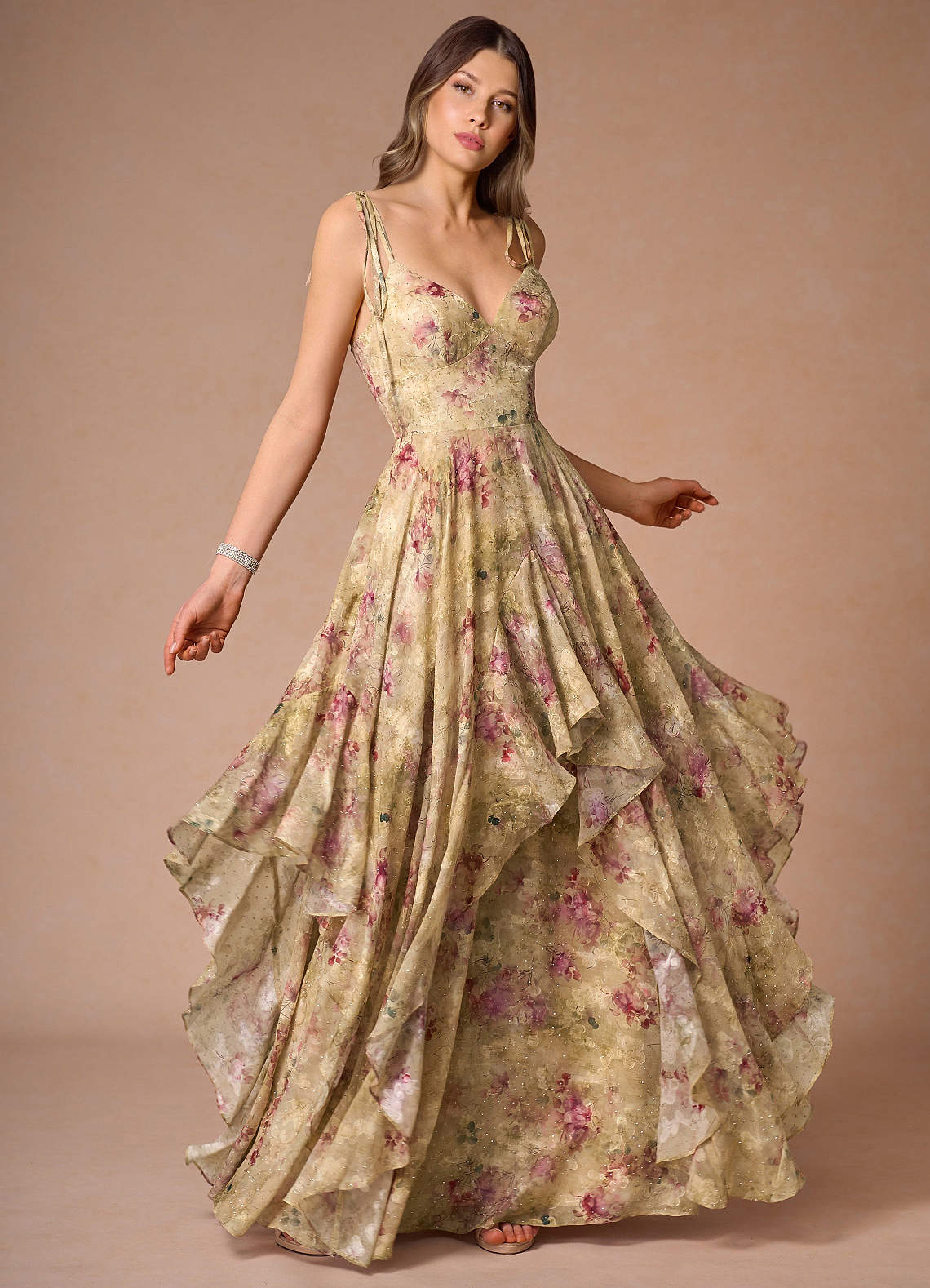 Harmony Dusty Floral Maxi Dress image1