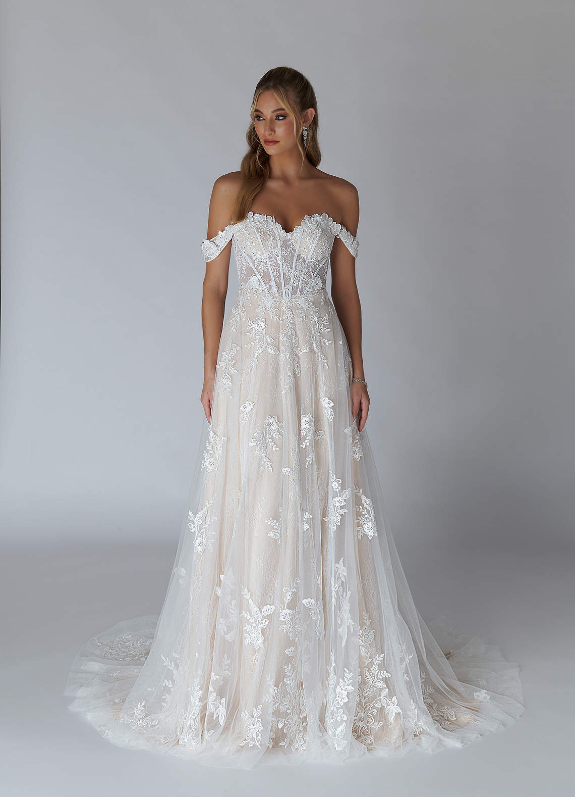 Diamond White/Champagne Azazie Florentina Wedding Dress Wedding