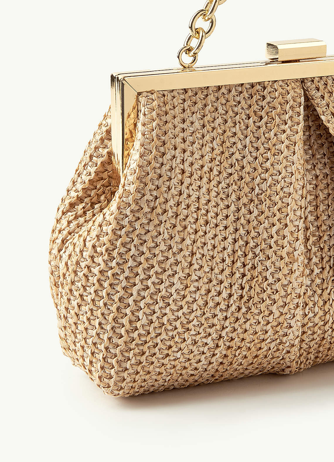front Straw Woven Handbag