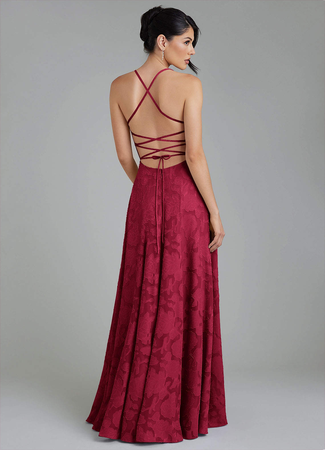burgundy floral bridesmaid dresses Short Sleeves Burgundy Floral Long Prom Dresses, Burgundy Floral Formal Bridesmaid Dresses, US 8 / Custom Color / With Rush+$19.99
