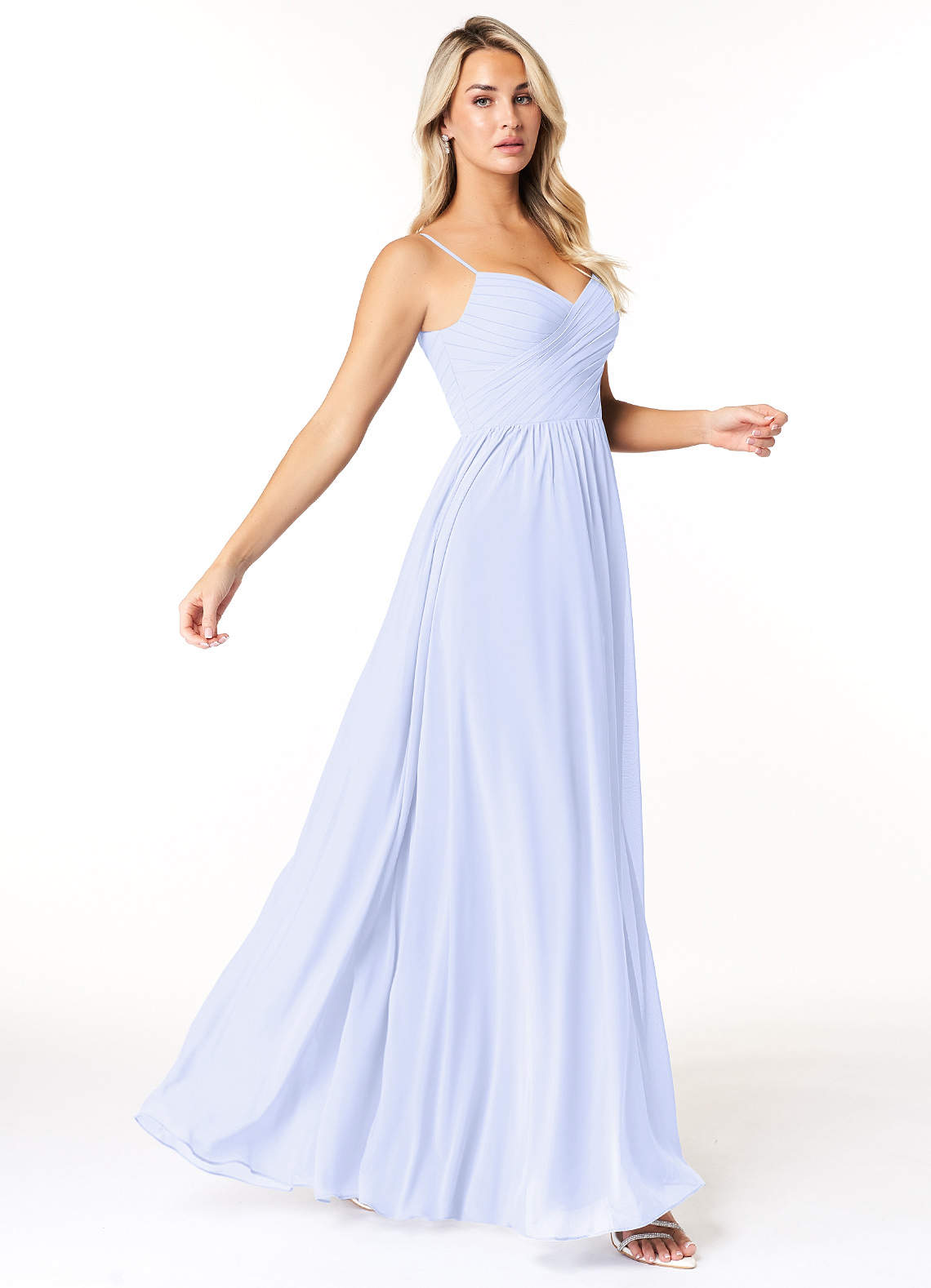 Azazie Lisbon Bridesmaid Dresses Lavender A-Line Sweetheart Neckline Chiffon Dress image1