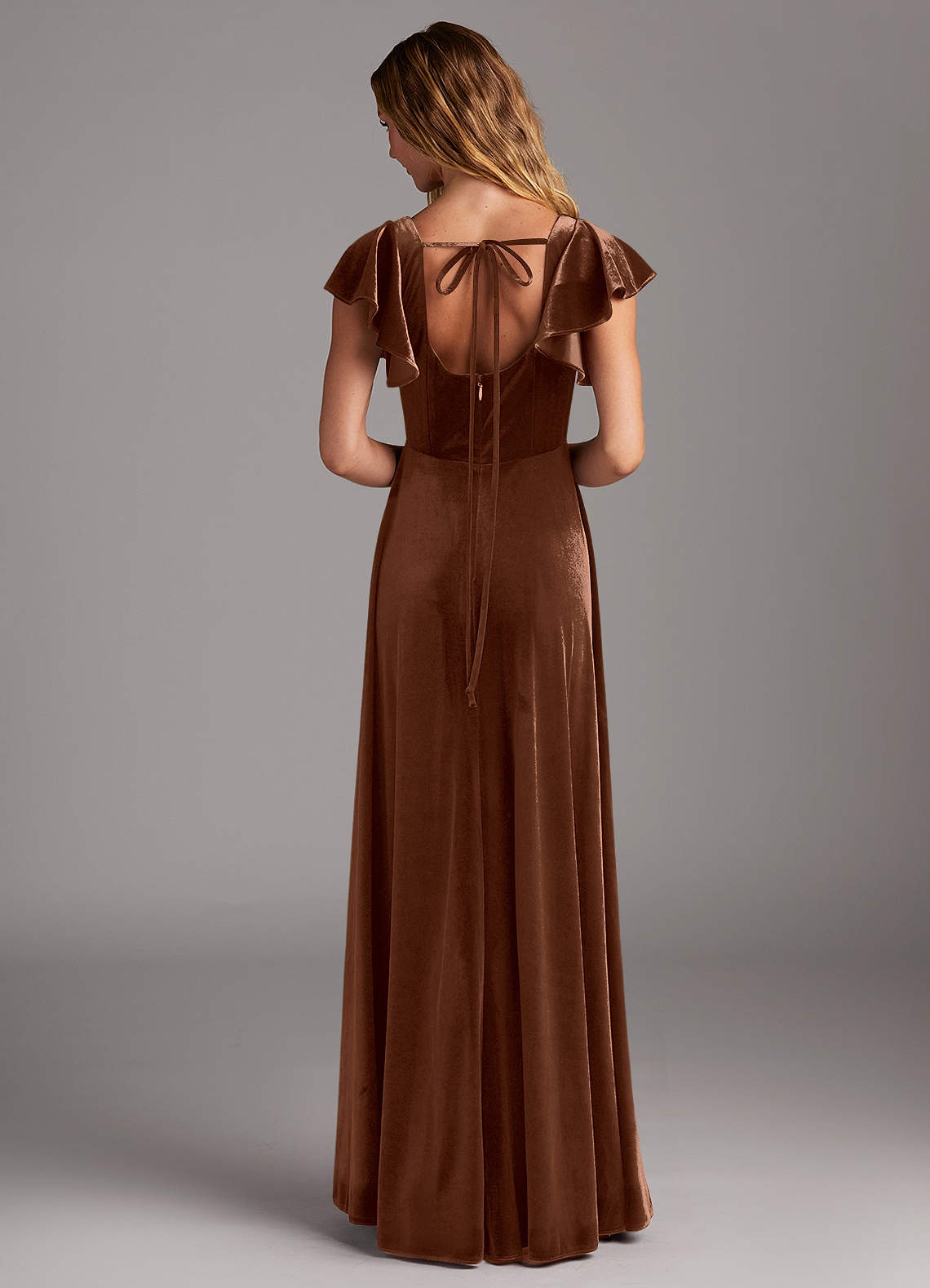 Azazie Bondi Umber Velvet Bridesmaid Dresses | Azazie
