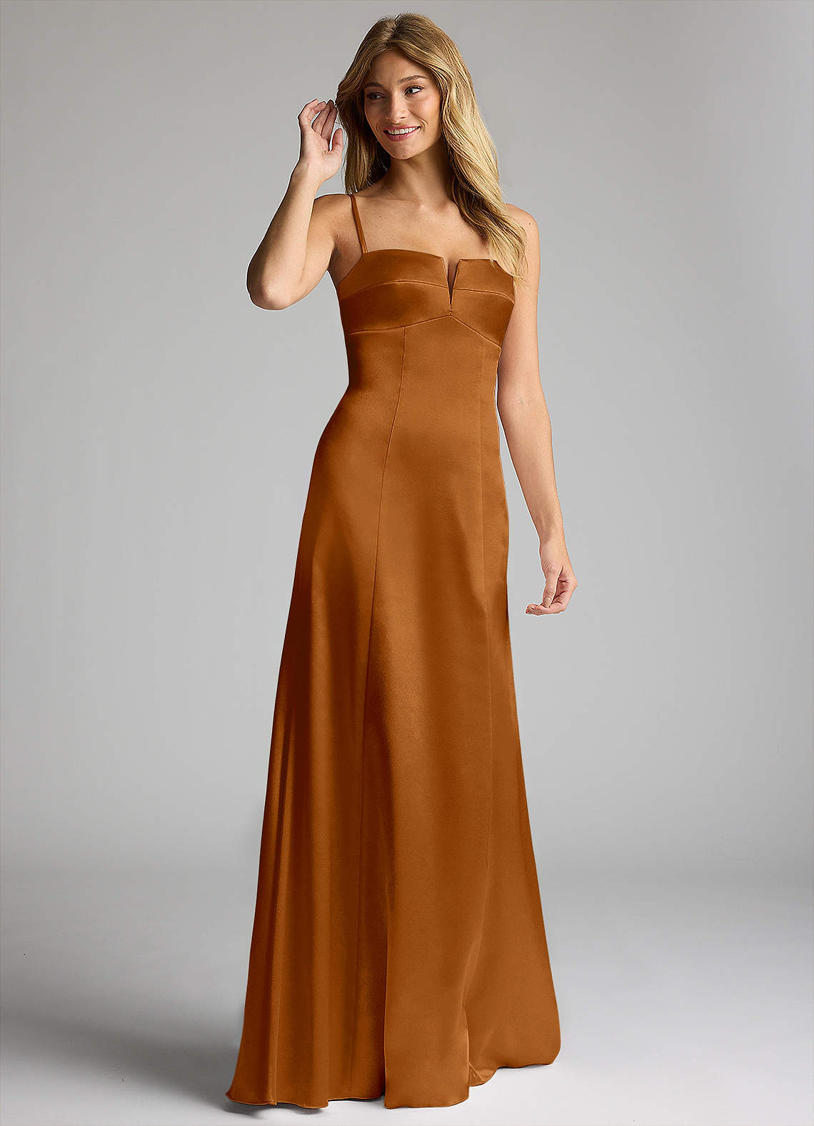 Azazie Kimmie Copper Bridesmaid Dresses | Azazie