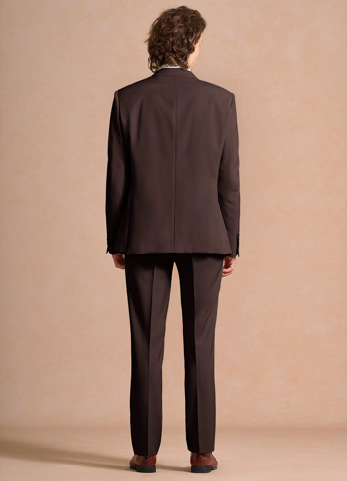 front James Ganache Structured Stretch Suit
