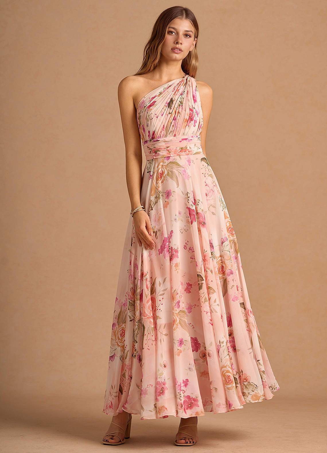 Noelle Abstract Bouquet Floral Maxi Dress image1