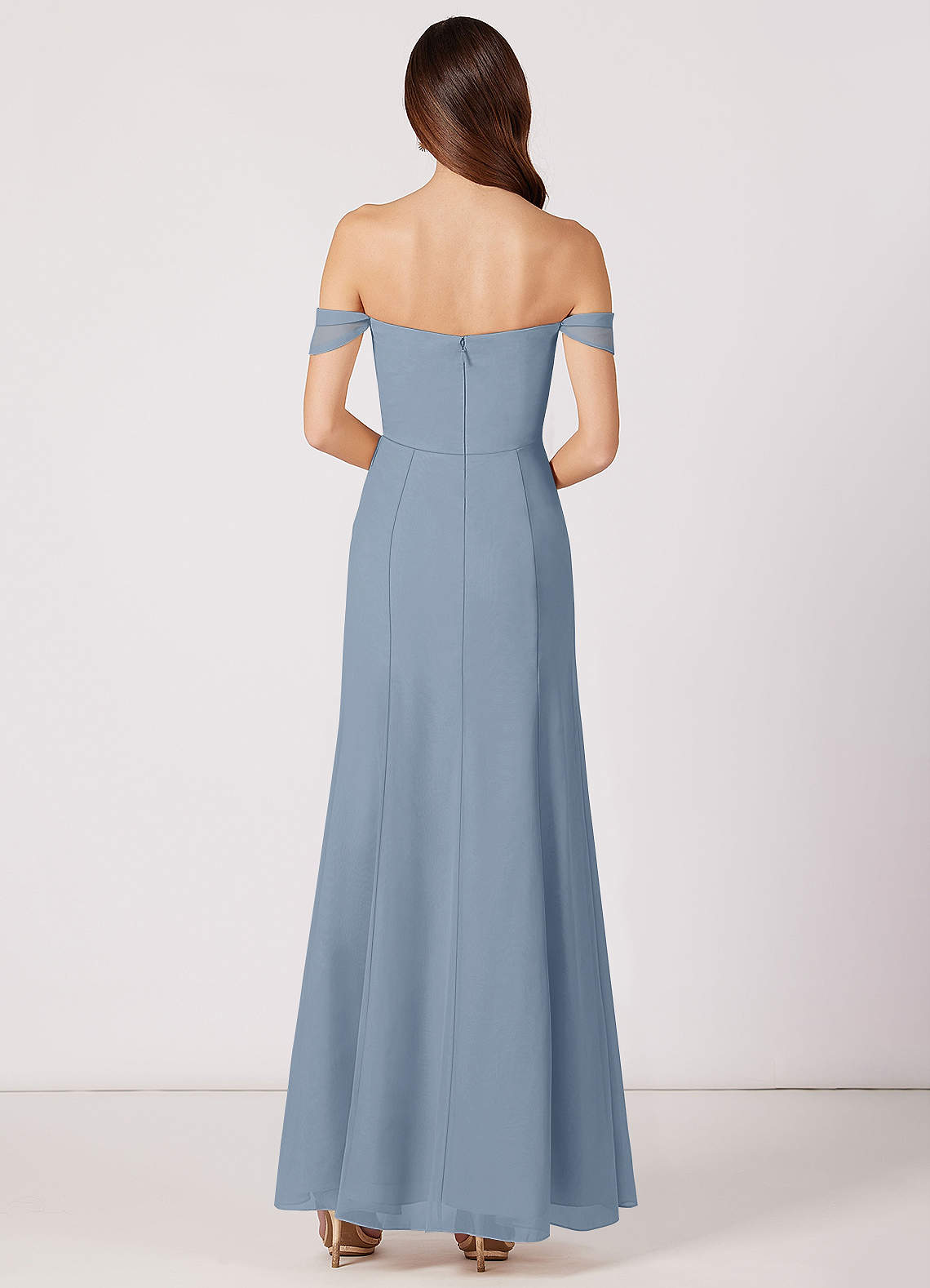 Dusty Blue Azazie Jordyn Bridesmaid Dresses | Azazie