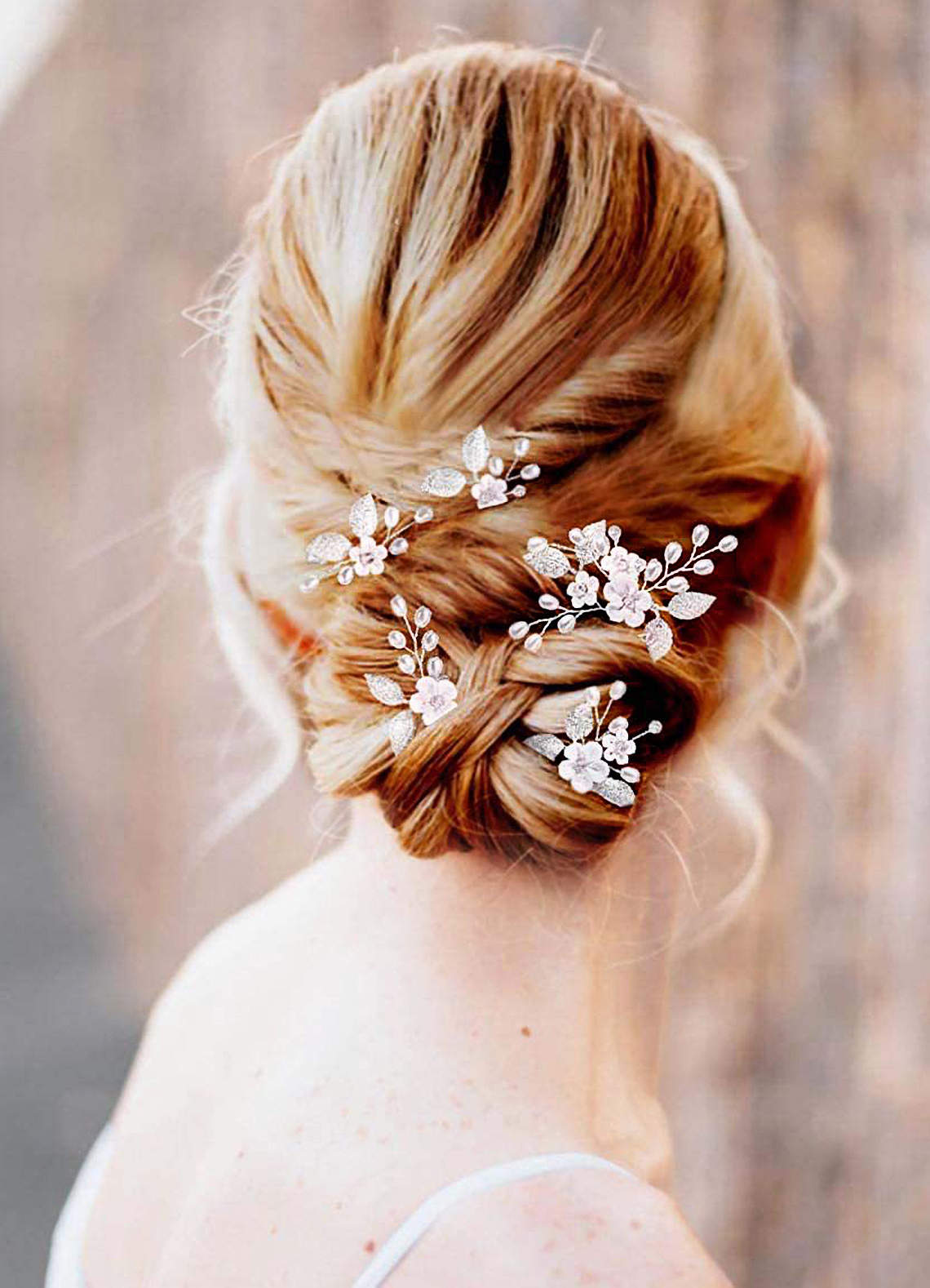 front Winter Flower Pearl Pins