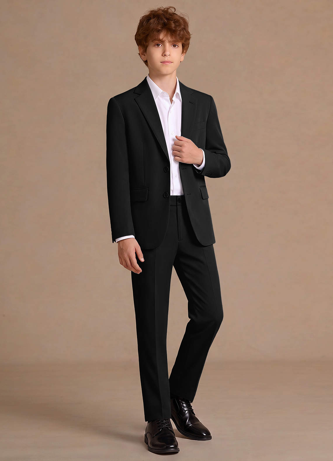 front James Black Junior 2-Piece Suit