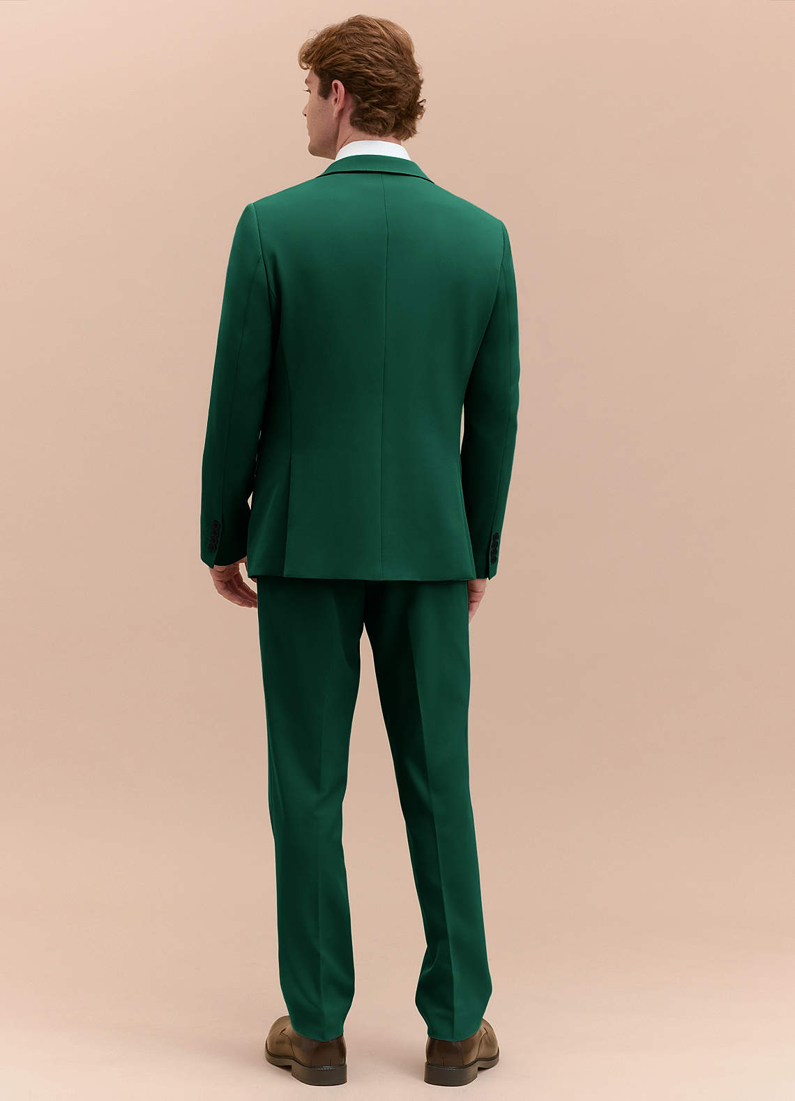 front James Emerald Structured Stretch 3-piece suit