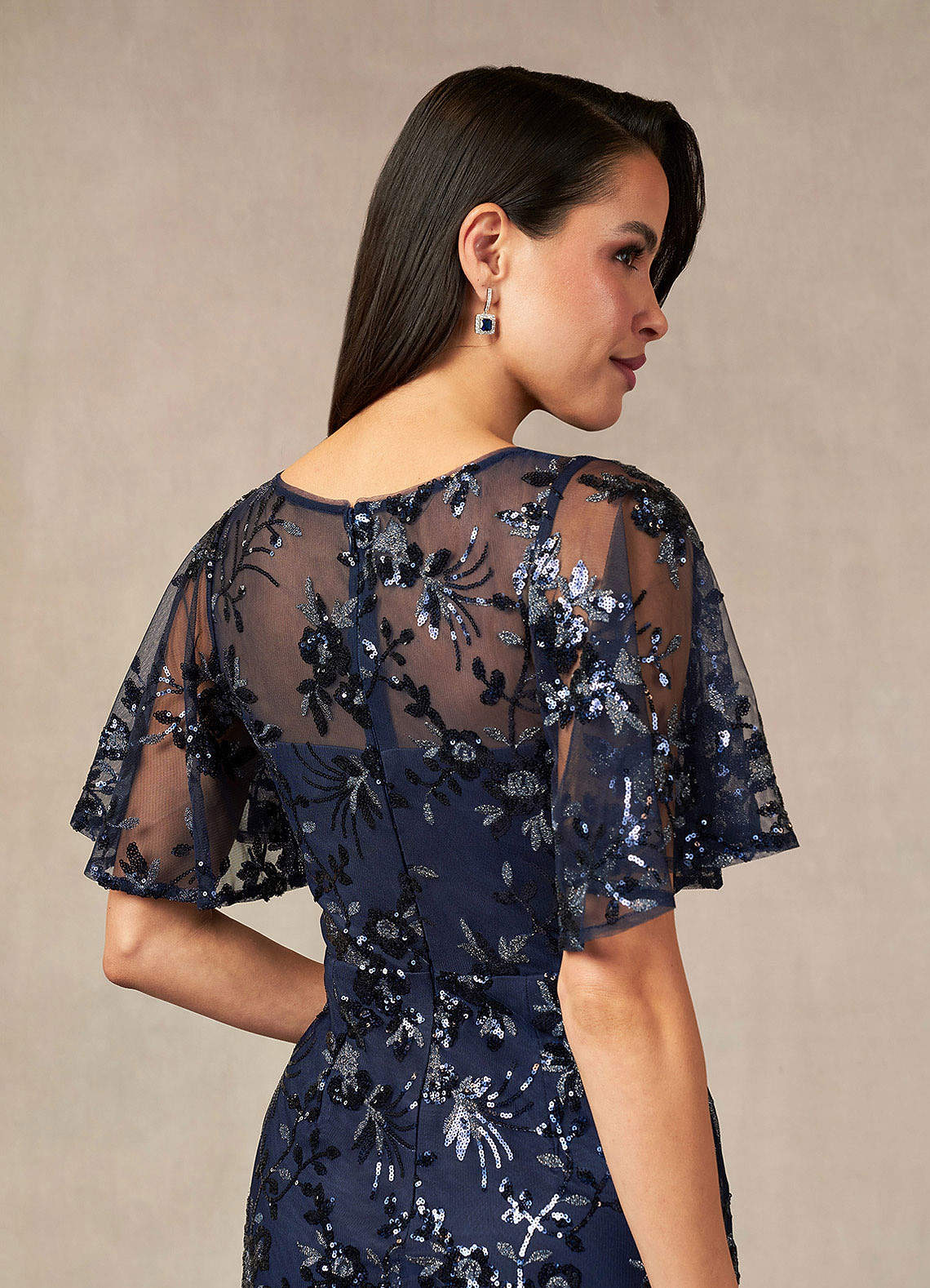 Upstudio Dothan Dark Navy Sheath Sequins Dress Azazie