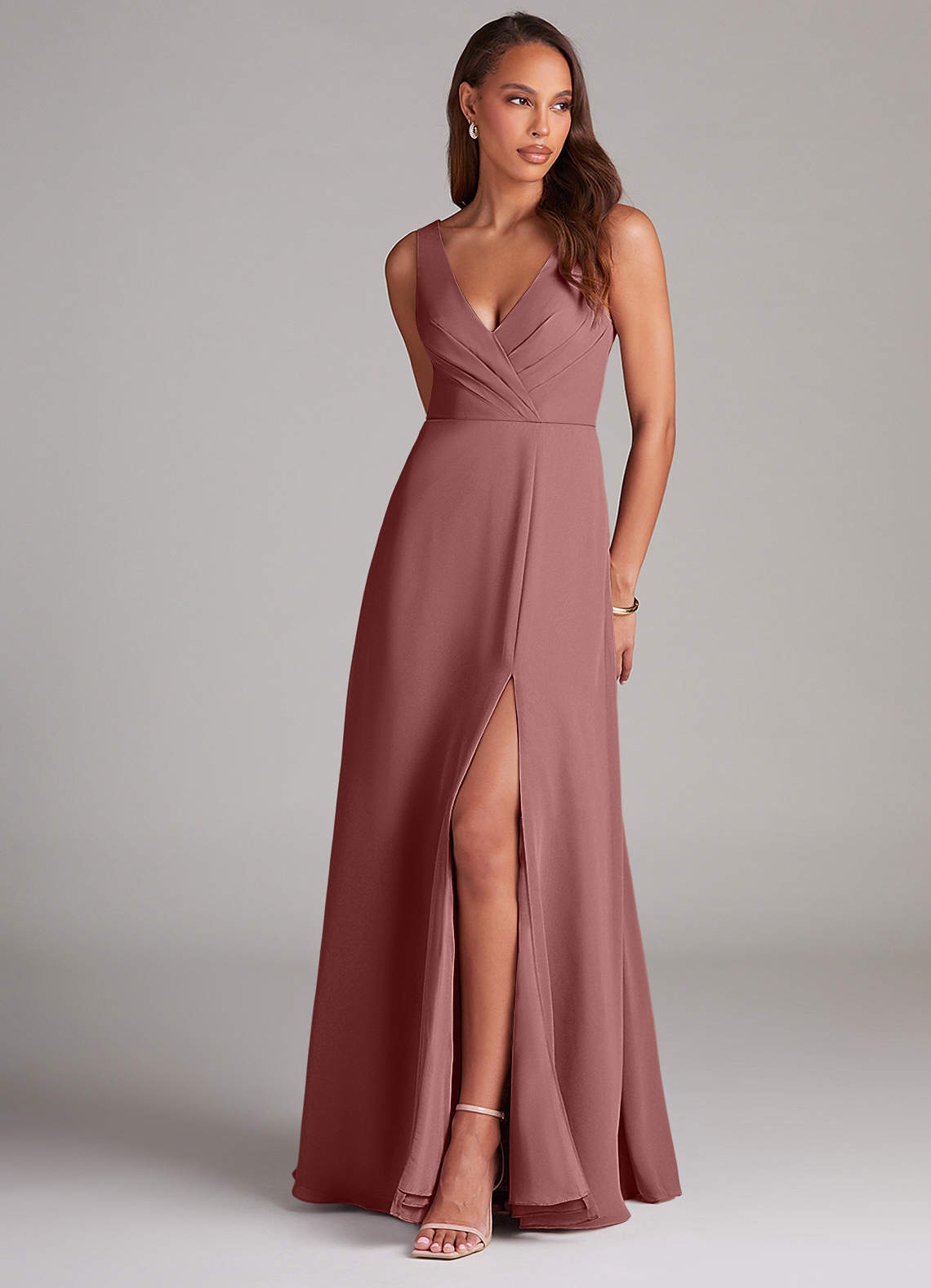 Azazie Nelly Desert Rose Bridesmaid Dresses | Azazie