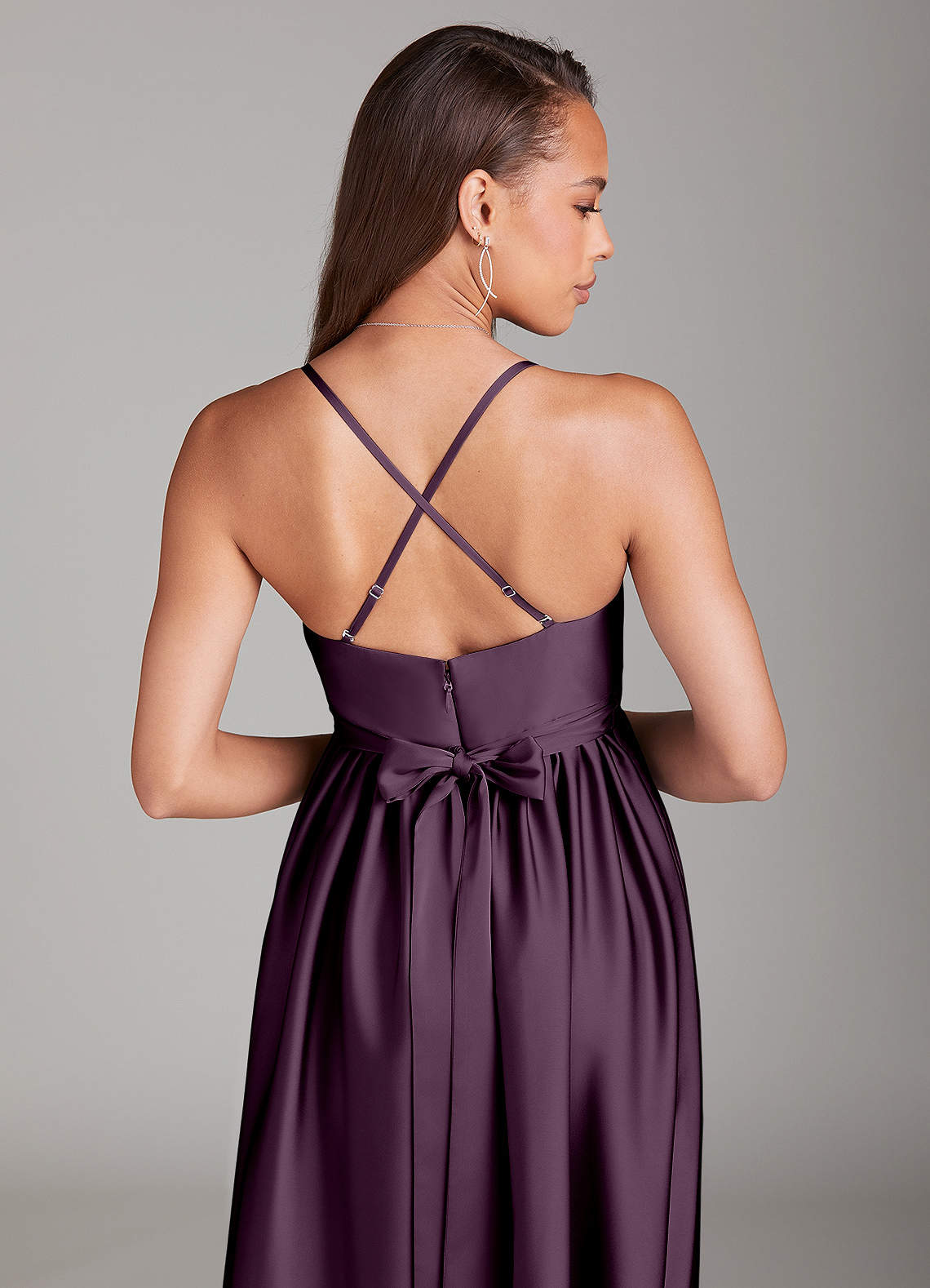 plum maternity bridesmaid dresses PinkBlush Plum Lace Mesh Overlay Maternity Maxi Dress main image 0
