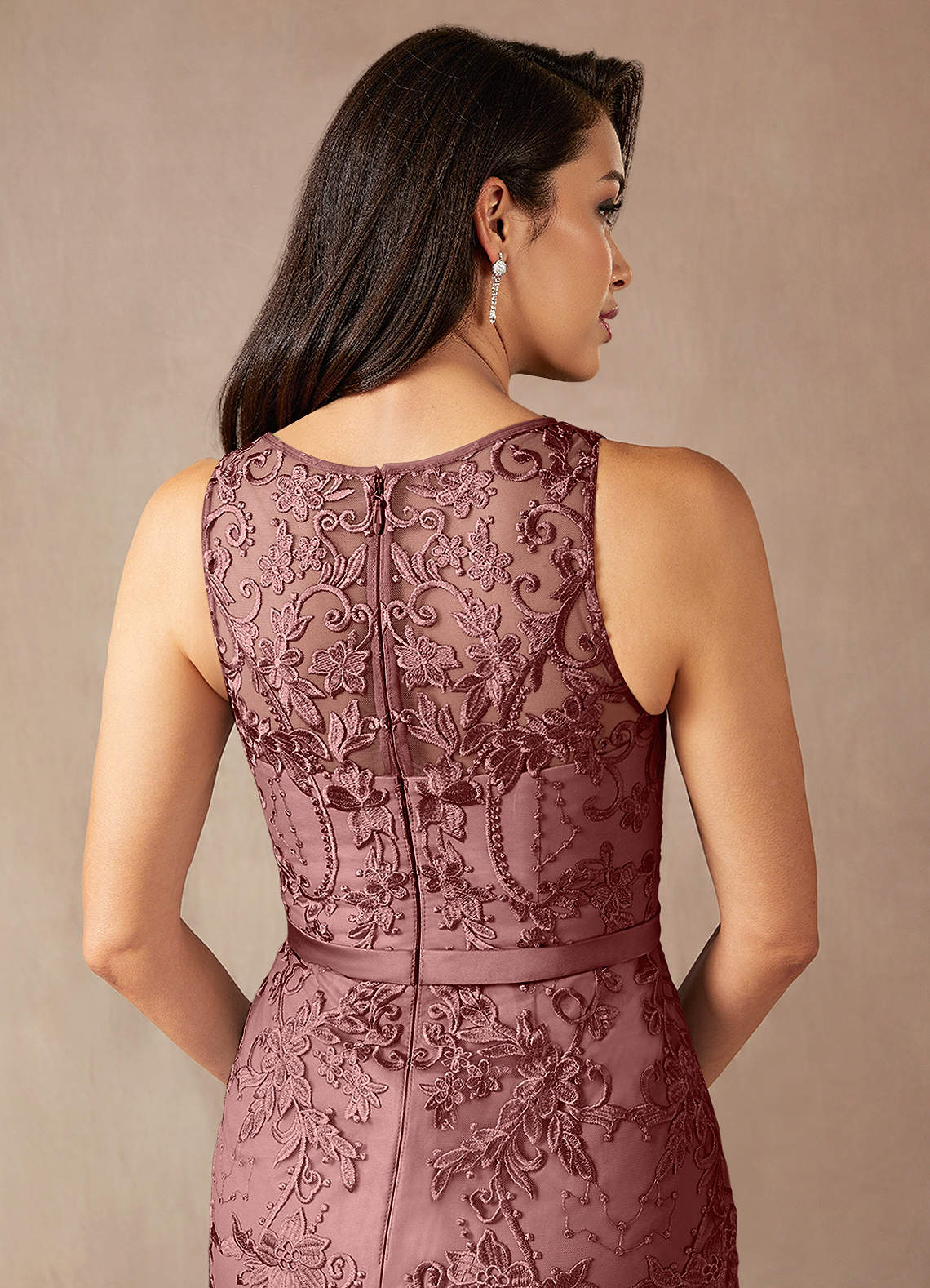 Azazie Herrin Mother of the Bride Dresses Desert Rose Mermaid Lace Dress image6