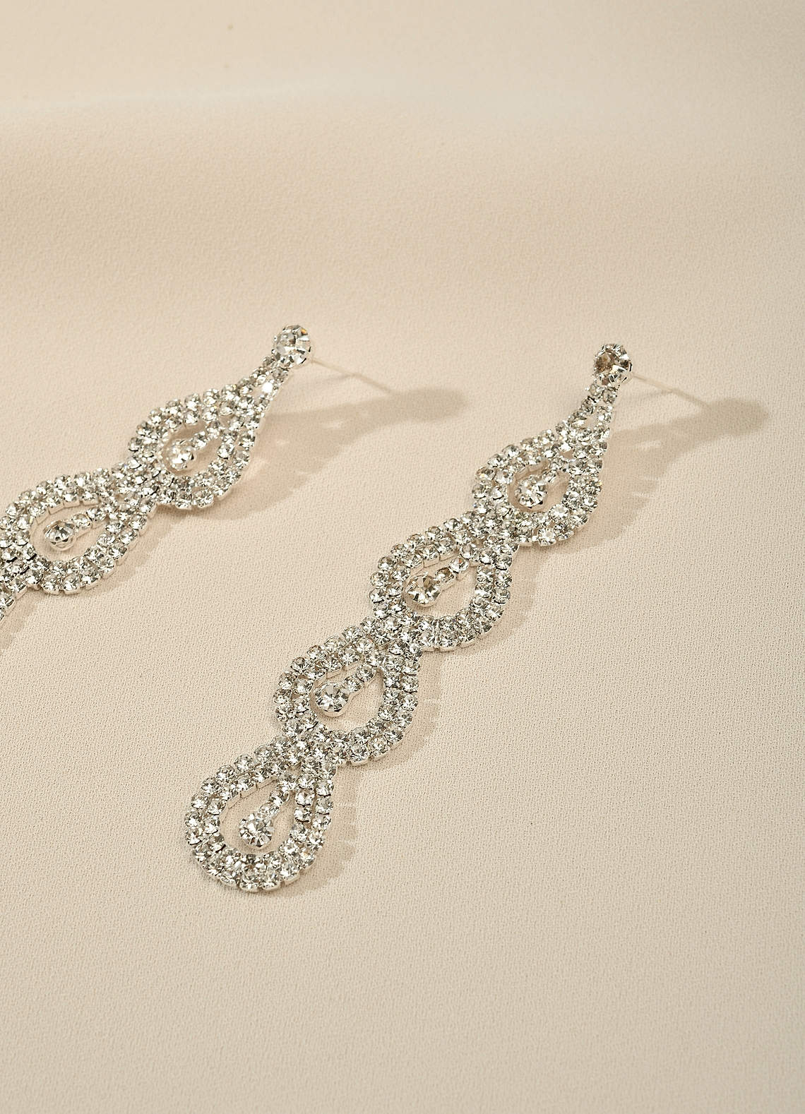 front Boucles d'oreilles pendantes en cristal